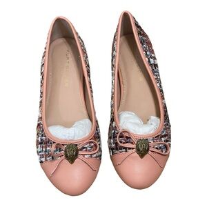 Kurt Geiger London Esme Embellished Tweed Flat Shoes sz 40 NIB